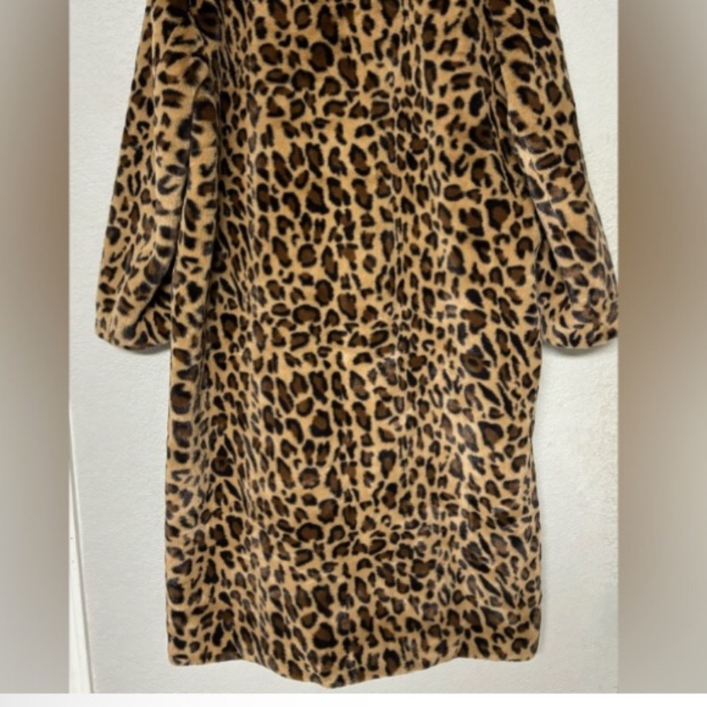 SANDOVA • Mob Boss • Gorgeous Leopard Print Long Faux Fur Coat - Picture 6 of 12